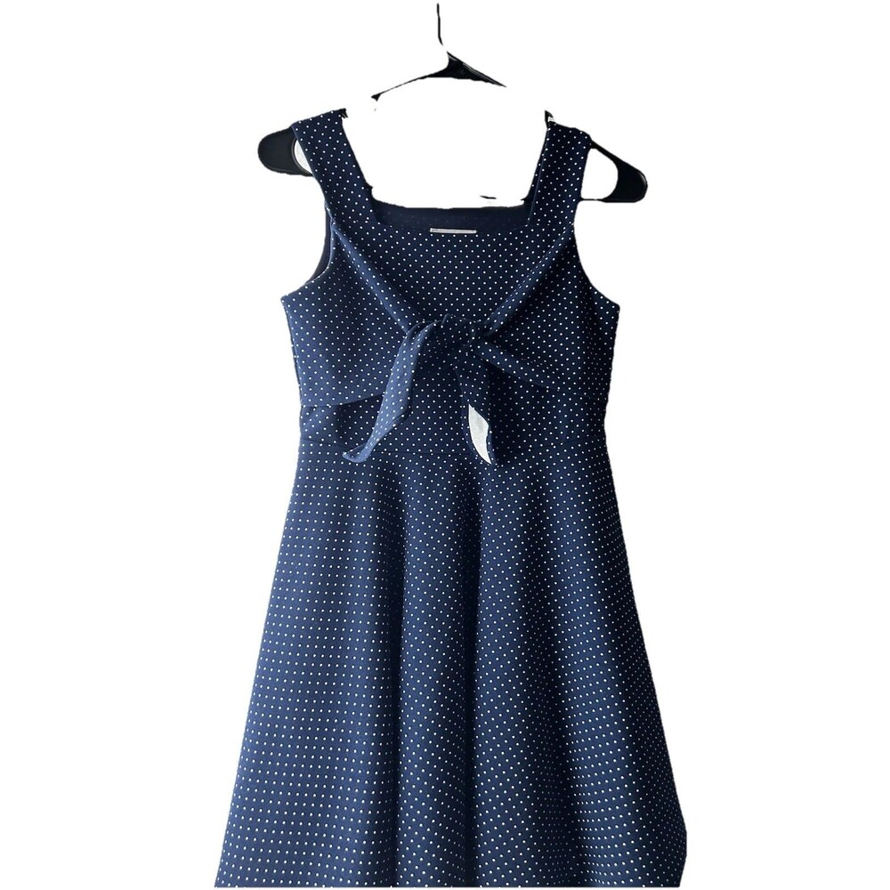 Beauties girls dress Dot Blue And White dress Size 12 Used in great condition